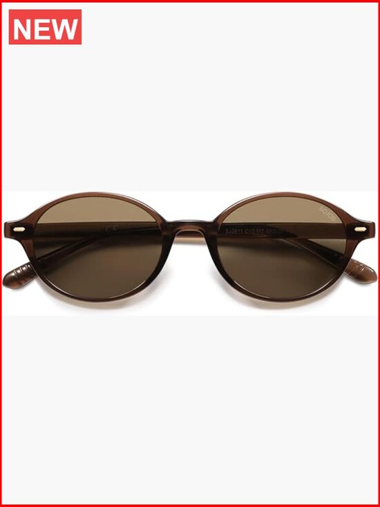 Retro Oval Round Polarized Sunglasses with UV400 Protection main image 4